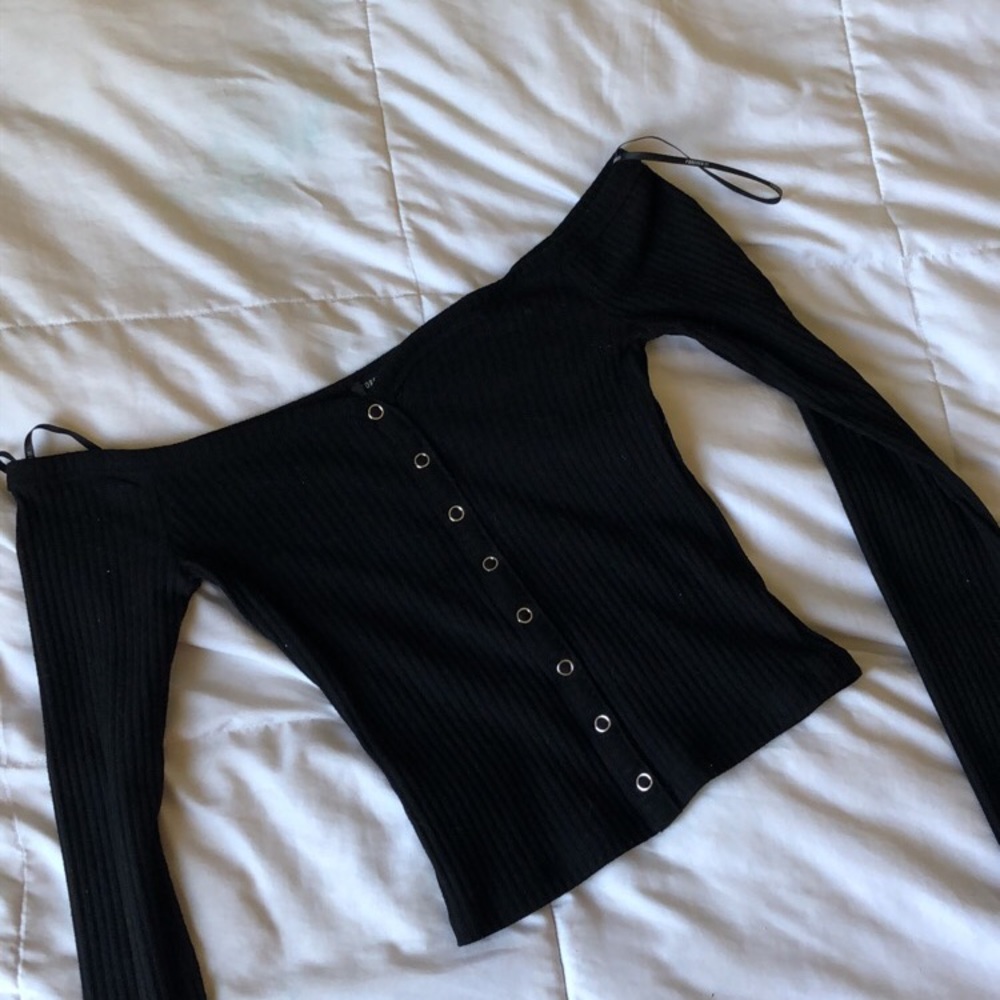 Black Off The Shoulder Top